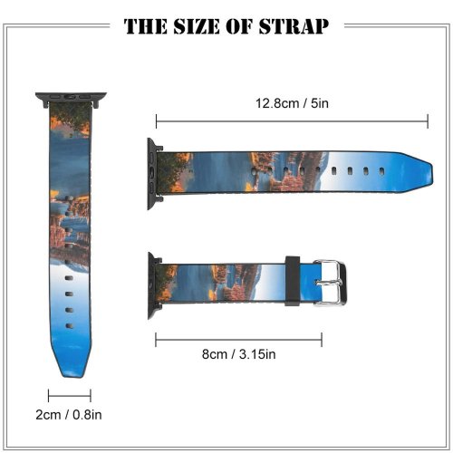 yanfind Watch Strap for Apple Watch Mathilda Khoo Yosemite National Park River Forest Autumn Scenery Landscape Trees Valley Compatible with iWatch Series 5 4 3 2 1