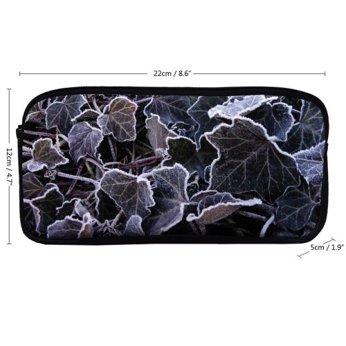 yanfind Pencil Case YHO Design Leaf Plant Organism Ivy Groundcover Flower Zipper Pens Pouch Bag for Student Office School