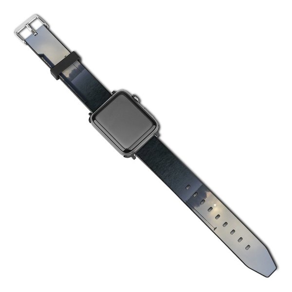 yanfind Watch Strap for Apple Watch Winter Cloud Sky Architecture Reflection Horizon Atmospheric Post Net Goal Evening Snow Compatible with iWatch Series 5 4 3 2 1