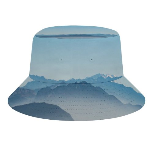 yanfind Adult Fisherman's Hat Olivier Miche Mountains Foggy Morning Serene Clear Sky French Prealps France Fishing Fisherman Cap Travel Beach Sun protection