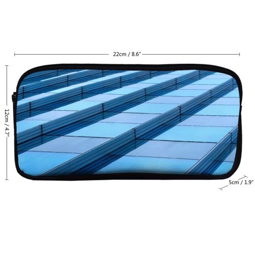 yanfind Pencil Case YHO Rob Oo Architecture Haagsche Zwaan Hague Netherlands Look Abstract Glass Stripes Zipper Pens Pouch Bag for Student Office School