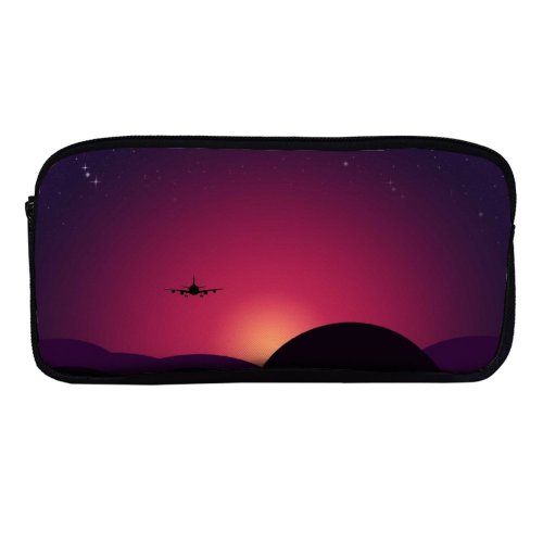 yanfind Pencil Case YHO Chiara Lily Plane Sunset Starry Sky Sky Zipper Pens Pouch Bag for Student Office School