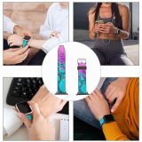yanfind Watch Strap for Apple Watch Bruno Bosse Abstract Bubbles Spectrum Colorful  Turquoise Compatible with iWatch Series 5 4 3 2 1