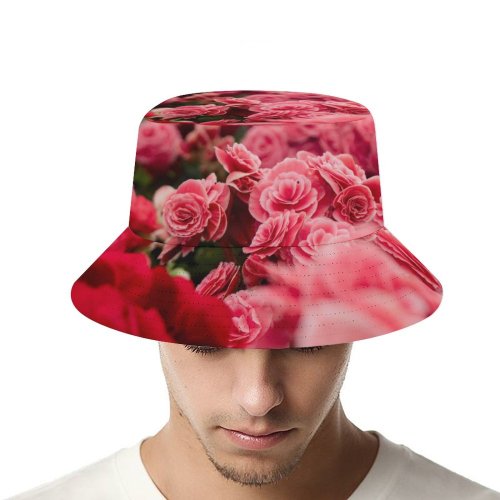 yanfind Adult Fisherman's Hat Gustavo Tabosa Flowers Flowers Blossom Flower Garden Colorful Tuberous Begonia Spring Fishing Fisherman Cap Travel Beach Sun protection