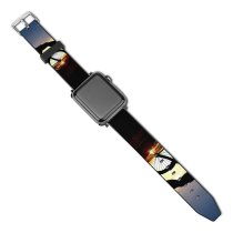 yanfind Watch Strap for Apple Watch Love Couple Sunset Romantic Kiss Bicycle Silhouette Dusk Evening Compatible with iWatch Series 5 4 3 2 1