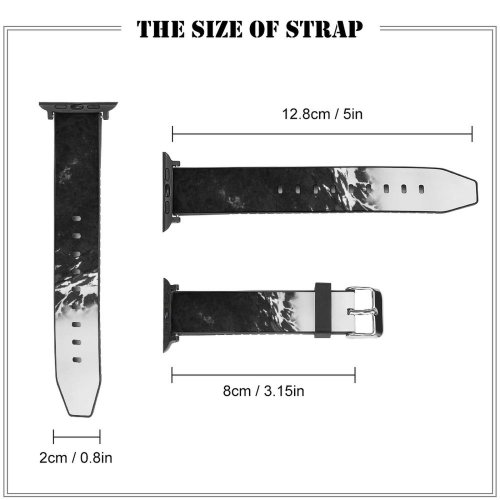 yanfind Watch Strap for Apple Watch United Landscape Peak Plant Creative Pictures Alaska Outdoors Grey Snow Range Compatible with iWatch Series 5 4 3 2 1