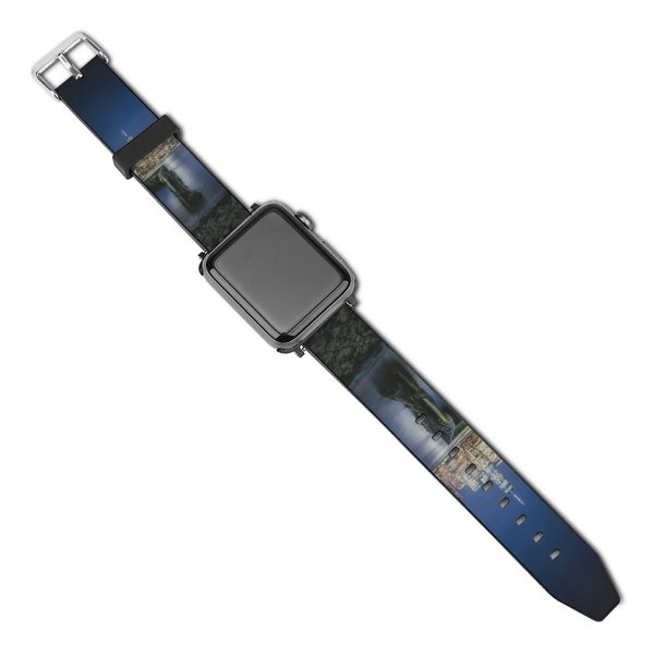 yanfind Watch Strap for Apple Watch Lerone Pieters Hudson River Waterfront Walkway Jersey City Cityscape Night City Lights Compatible with iWatch Series 5 4 3 2 1