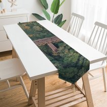 Yanfind Table Runner Landscape Plant Woodland Forest Brazil Grove Pictures Outdoors Jungle Tree Caminho Everyday Dining Wedding Party Holiday Home Decor