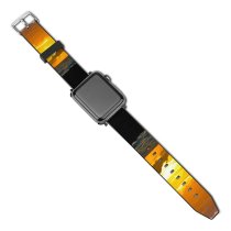 yanfind Watch Strap for Apple Watch Love Couple Romantic Kiss Sunset Silhouette Beach Dawn Mood Compatible with iWatch Series 5 4 3 2 1