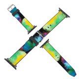 yanfind Watch Strap for Apple Watch Daniele Levis Pelusi Faux Fur Pom Balls Multicolor Colorful Macro Closeup Vibrant Compatible with iWatch Series 5 4 3 2 1
