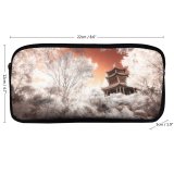 yanfind Pencil Case YHO Fantasy Ancient Architecture Trees Infrared Zipper Pens Pouch Bag for Student Office School