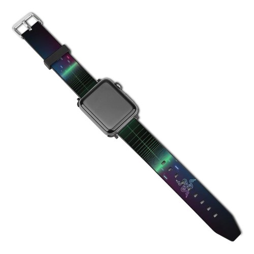 yanfind Watch Strap for Apple Watch Technology Razer Cyber City Neon Colorful Cityscape Futuristic Compatible with iWatch Series 5 4 3 2 1