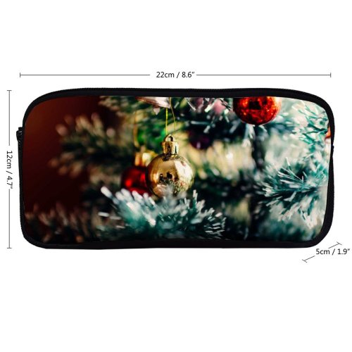 yanfind Pencil Case YHO Rodion Kutsaev Celebrations Christmas Decoration Balls Tree Zipper Pens Pouch Bag for Student Office School