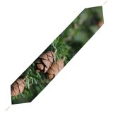 Yanfind Table Runner Abies Tree Pine Cone Plant Fir Larch Free Fall Yew Insect Everyday Dining Wedding Party Holiday Home Decor