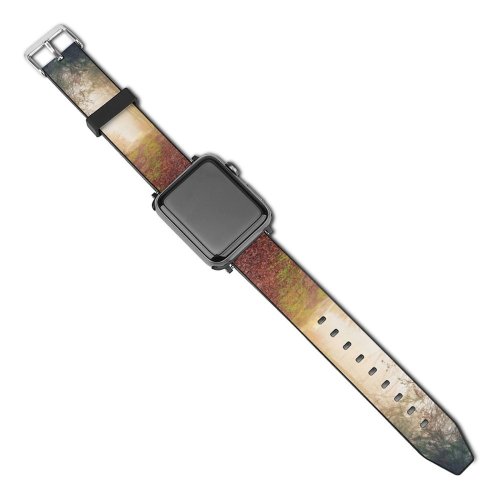 yanfind Watch Strap for Apple Watch Johannes Plenio Forest Autumn Light Path Atmosphere Compatible with iWatch Series 5 4 3 2 1