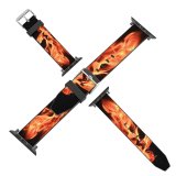 yanfind Watch Strap for Apple Watch Domain  Pictures Fire Burning Flame Public Dark Flames Christmas Images Compatible with iWatch Series 5 4 3 2 1