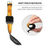yanfind Watch Strap for Apple Watch Texture Abstract Abstraction Light Heat Amber Flame Fire Compatible with iWatch Series 5 4 3 2 1