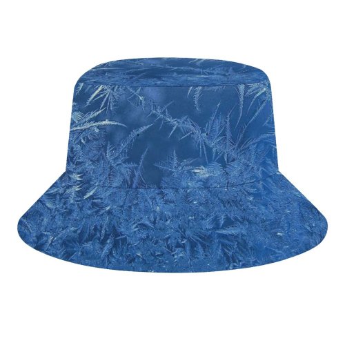 yanfind Adult Fisherman's Hat Winter Frost Sky Ice Electric Frost Azure Winter Freezing Cobalt Fishing Fisherman Cap Travel Beach Sun protection