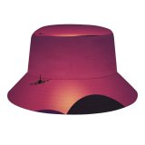 yanfind Adult Fisherman's Hat Chiara Lily Plane Sunset Starry Sky Sky Fishing Fisherman Cap Travel Beach Sun protection