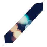 Yanfind Table Runner Blur Focus Dark Design Shiny Shining Illuminated Lights Downtown Blurred Colorful Scene Everyday Dining Wedding Party Holiday Home Decor