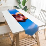 Yanfind Table Runner Blur Freedom Clouds Hands States Flag Stripes Outdoor Wind Unity Sky Summer Everyday Dining Wedding Party Holiday Home Decor