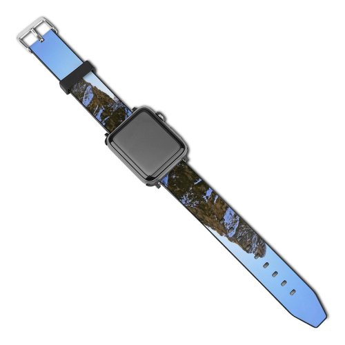 yanfind Watch Strap for Apple Watch Abies Range Tree  Snow Plant Fir Free  Stock Outdoors Compatible with iWatch Series 5 4 3 2 1