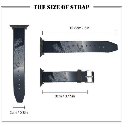 yanfind Watch Strap for Apple Watch Creative Images  Snow Range Pictures Outdoors Peak Wallpapers Grey Compatible with iWatch Series 5 4 3 2 1