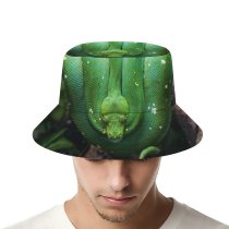 yanfind Adult Fisherman's Hat Python Snake Tree Branch Reptile Coiled Snake Forest Closeup Fishing Fisherman Cap Travel Beach Sun protection