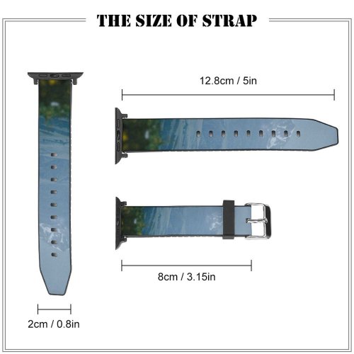 yanfind Watch Strap for Apple Watch Landscape Peak Countryside Plant Wilderness Activities Slope Wallpapers Pictures Outdoors Stock Compatible with iWatch Series 5 4 3 2 1