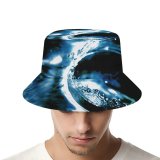 yanfind Adult Fisherman's Hat Resources Liquid Cool Drop Reflection Light Fluid Electric Drop Macro Bubble Liquid Fishing Fisherman Cap Travel Beach Sun protection