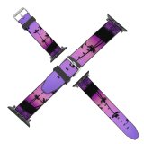 yanfind Watch Strap for Apple Watch Xevi Planas Purple Sunrise Clear Sky Palm Trees Scenery Backwaters Sky Compatible with iWatch Series 5 4 3 2 1