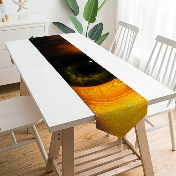 Yanfind Table Runner Blur Girl Dark Insubstantial Danger Face Strange Energy Light Portrait Abstract Flame Everyday Dining Wedding Party Holiday Home Decor