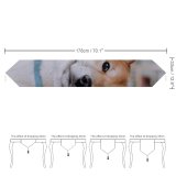 Yanfind Table Runner Funny Curiosity Sit Cat Little Eye Family Pet Fur Everyday Dining Wedding Party Holiday Home Decor