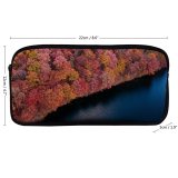 yanfind Pencil Case YHO Aaron Burden Colorful Forest Trees Aerial Lake River Scenic Zipper Pens Pouch Bag for Student Office School