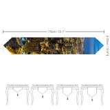 Yanfind Table Runner Chicago Illinois City Night Cityscape Sky Night Lights Buildings Skyscrapers Everyday Dining Wedding Party Holiday Home Decor
