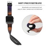 yanfind Watch Strap for Apple Watch Outer Galaxy Planet Astronomy Outdoors Nebula  Moonrise Mars Images Milky Night Compatible with iWatch Series 5 4 3 2 1
