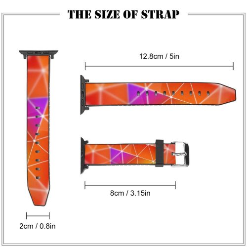 yanfind Watch Strap for Apple Watch Abstract Colorful Triangles Gradients Polygonal Compatible with iWatch Series 5 4 3 2 1