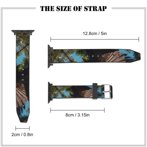 yanfind Watch Strap for Apple Watch Abies Creative Pine Images Conifer Birds Plant Pictures Fir Larch Tree Spruce Compatible with iWatch Series 5 4 3 2 1