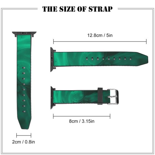 yanfind Watch Strap for Apple Watch Whirlpool Pool Texture Textures Abstract Light H O Aqua Turquoise Organism Underwater Compatible with iWatch Series 5 4 3 2 1