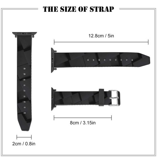 yanfind Watch Strap for Apple Watch Dark Cubes Squares Compatible with iWatch Series 5 4 3 2 1