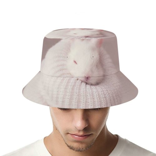 yanfind Adult Fisherman's Hat Cute Rabbit Newborn Baby Bunny Sock Cute Bunny Fishing Fisherman Cap Travel Beach Sun protection