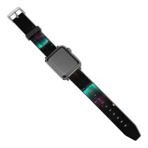yanfind Watch Strap for Apple Watch Abstract Dark Glitter Glowing Colorful Lights Compatible with iWatch Series 5 4 3 2 1