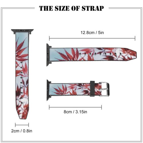 yanfind Watch Strap for Apple Watch Sky Free Pictures Leaves Stock Plant Maple Tree Images Fall Leaf Compatible with iWatch Series 5 4 3 2 1
