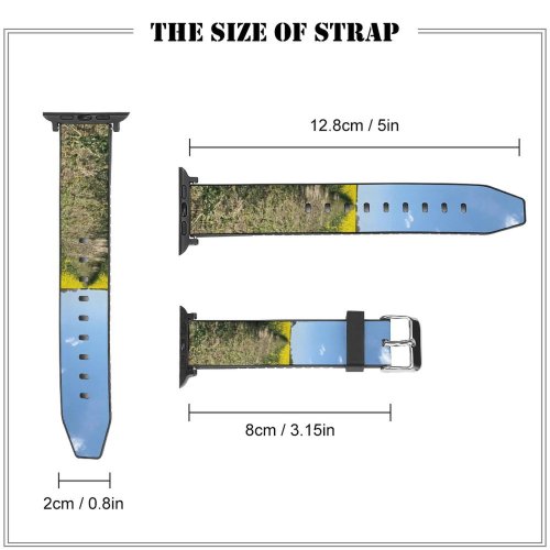 yanfind Watch Strap for Apple Watch United Rural Countryside Lane Farm Grassland Turner's Outdoors Stock Free Compatible with iWatch Series 5 4 3 2 1