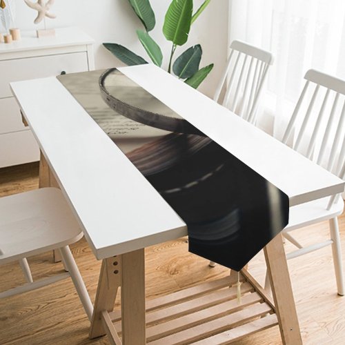 Yanfind Table Runner Blur Focus Words Exploration Discovery Lens Research Zoom Pages Information Knowledge Writing Everyday Dining Wedding Party Holiday Home Decor