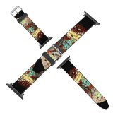 yanfind Watch Strap for Apple Watch Black Dark Chameleon Lizard Multicolor Closeup Macro AMOLED HDR Compatible with iWatch Series 5 4 3 2 1