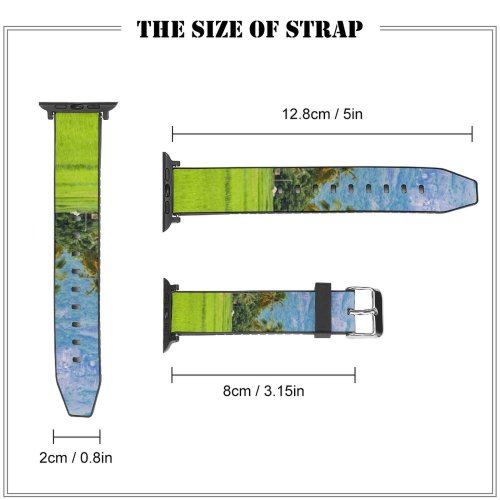yanfind Watch Strap for Apple Watch Rural Countryside Plant Tent PNG Grassland India Outdoors Vegetation Art Kerala Compatible with iWatch Series 5 4 3 2 1