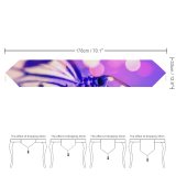 Yanfind Table Runner Blur Focus Butterfly Shining Wing Illuminated Lights Insect Depth Field Macro Blurry Everyday Dining Wedding Party Holiday Home Decor