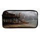yanfind Pencil Case YHO Boats Coniferous Picturesque Serene Fog Rural Scenery Placid Hazy Mountains Daytime Zipper Pens Pouch Bag for Student Office School
