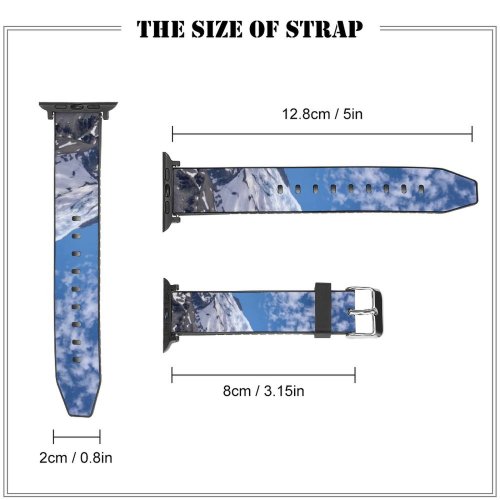 yanfind Watch Strap for Apple Watch United Landscape Peak National Rainier Slope Pictures Outdoors Snow  Free Compatible with iWatch Series 5 4 3 2 1